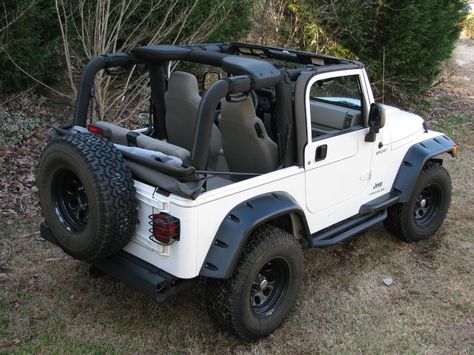 my next one - only four door....two years then the twins get my old one. White Jeep Wrangler, Jeep Wrangler Interior, Jimny Suzuki, White Jeep, Car Wheels Diy, Jeep Yj, Old Jeep, Car Wheels Rims, Jeep Jeep