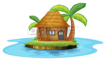 huts: Illustration of an island with a small nipa hut on a white background Illustration Hut Drawing, Nipa Hut, African Hut, Hut House, Beach Clipart, Filipino Art, African Quilts, Paper Quilling Jewelry, House Clipart