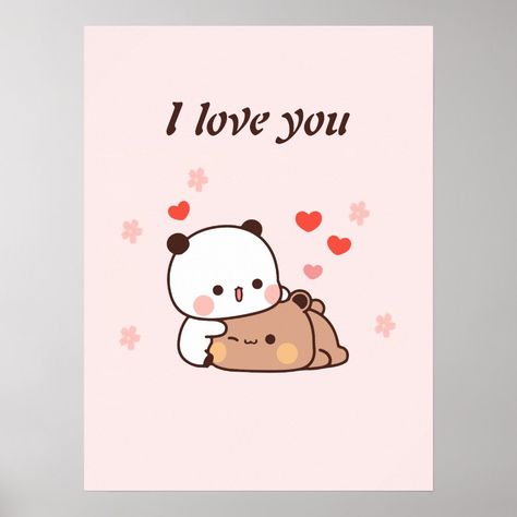 I Love You, Cute couple cartoon I Love You Cute Pics Cartoon, Animation Story, Dudu Bubu, Love You Cute, Bubu Dudu, Cartoon Posters, Panda Love, Love Anniversary, Cute Couple Cartoon