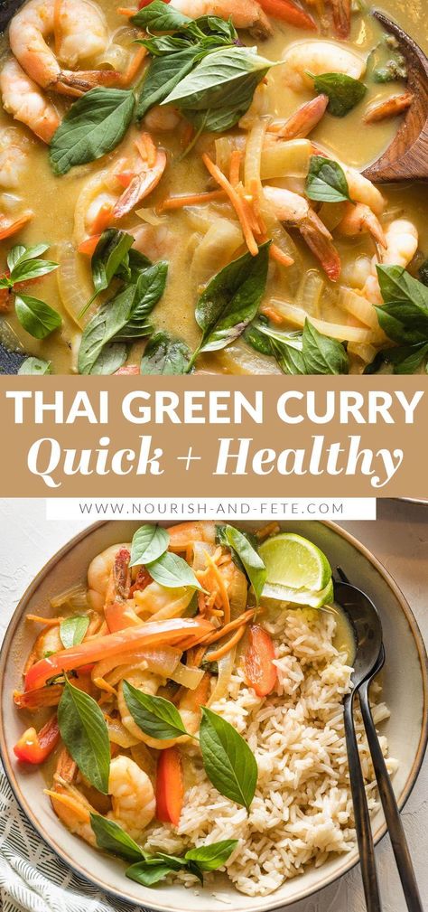 Green Curry With Shrimp, Green Curry Shrimp Recipes, Green Curry Shrimp Coconut Milk, Thai Green Curry Shrimp, Shrimp And Tofu Recipes, Shrimp Green Curry, Green Curry Shrimp, Shrimp Coconut Milk, Takeout At Home