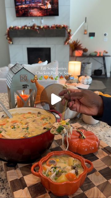 Fruncheska Jenkins | Episode 5 of the Fall Soup Series: Chicken Pot Pie Soup 🤎

A fun twist to the original “Chicken Pot Pie” but now made into a soup! I hope... | Instagram Chicken Pot Pie Soup Video, High Protein Chicken Pot Pie Soup, Chicken Pot Pie Soup With Puff Pastry Croutons, Healthy Chicken Potpie Soup, Creamy Spinach-artichoke Chicken Stew, Board Meals, Dutch Oven Soup, Chicken Shredded, Chicken Pot Pie Soup