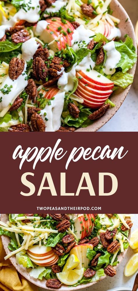 Apple Pecan Salad, Creamy Lemon Dressing, Apple Dressing, Recipe For A Crowd, Shoes Dressing, Thanksgiving Salad, Salads For A Crowd, Pecan Salad, Fresh Salad Recipes