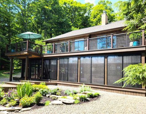 Deck With Screened In Porch Underneath, Enclose Under Deck Ideas, Under Deck Ceiling, Patio Under Decks, Screened In Porch Diy, Deck Shade, Three Season Porch, Screened In Deck, Deck Remodel