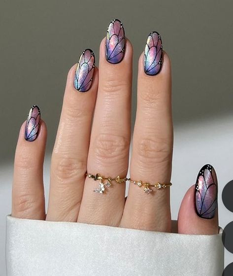 Butterfly Nail Designs, Purple Nail Designs, Butterfly Nail Art, Great Nails, Butterfly Nail, Sparkly Nails, Pastel Nails, Cute Nail Art, Fancy Nails