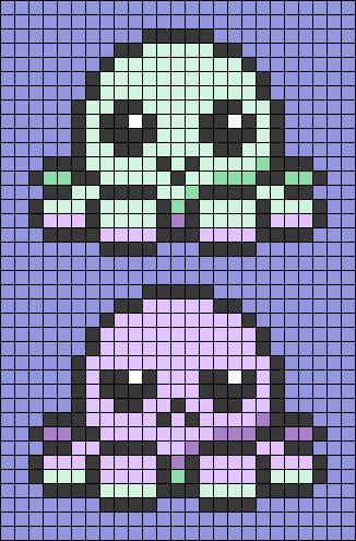 Alpha pattern #133944 variation #253724 | BraceletBook Octopus Alpha Pattern, Alice In Wonderland Alpha Pattern, Cryptid Perler Beads, Tiny Pixel Art Templates, Axolotl Perler Bead Patterns, Demon Pixel Art, Octopus Pixel Art, Pixel Art Ideas Creative, Perler Bead Minecraft