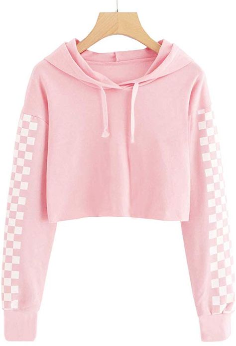 Amazon.com: Imily Bela Kids Crop Tops Girls Hoodies Cute Plaid Long Sleeve Fashion Sweatshirts: Clothing Hoodies Cute, Crop Tops For Kids, Girls Hoodies, Fashion Sweatshirts, Girls Crop Tops, Long Sleeve Fashion, Crop Top Hoodie, Crop Top Outfits, Sleeve Fashion