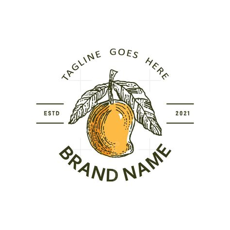 Organic Mango Emblem Logo #freepik #identitydesign🍩. Mango Logo Design Ideas, Dessert Company Logo, Mango Logo Design, Mango Logo, Food Company Logo, Mango Store, Tropical Logo, Organic Food Logo, Logo Design Graphics