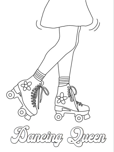 #abba #mammamia #groovy #60s #70s #popculture #coloringpages #lyrics #lineart #printable #rollerskating #floral #dancingqueen #asthetic #fanart Mamma Mia Coloring Pages, 60s Coloring Pages, Kidcore Coloring Pages, Black And White Coloring Pages Aesthetic, Song Lyric Coloring Pages, Song Lyric Colouring Pages, Preppy Coloring Pages Printable, Lana Del Rey Coloring Pages, Trendy Coloring Pages