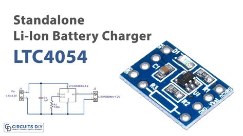 Standalone Li-Ion Battery Charger Circuit LTC4054 Lead Acid Battery Charger, Battery Charger Circuit, Automatic Battery Charger, Solar Battery Charger, Electrical Circuit Diagram, Lithium Battery Charger, Electrical Projects, Mp3 Players, Circuit Diagram