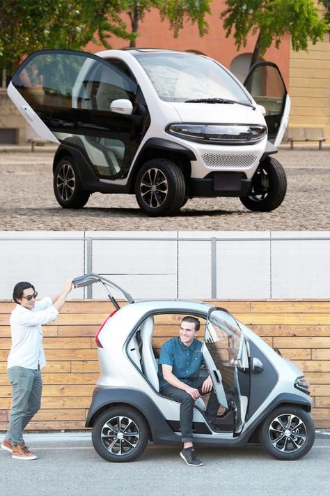 Eli Zero electric micro-car scheduled to hit US roads later this year Mini Electric Car, Rv Holiday, Smart Cars, Micro Car, Mini City, Mini Camper, Automotive Engineering, Mini Car, Sepeda Motor