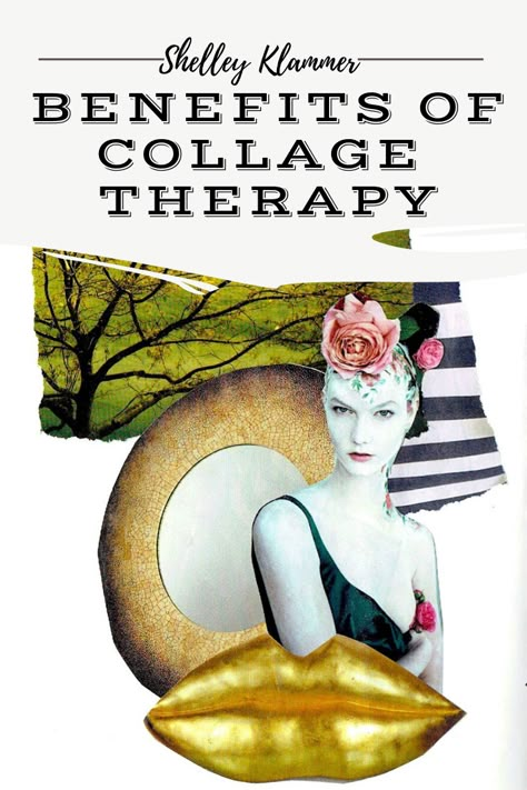 Benefits of Collage Therapy written by therapist and Expressive Art Facilitator Shelley Klammer Collage Art Therapy, Expressive Arts Therapy, Collage Art Ideas Creative, Therapy Moodboard, Collage Therapy, Art Therapy Benefits, Collage And Painting, Art Therapy Directives, Soul Collage