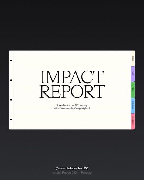 The Master Slides on Instagram: "(Research) Index No. 052 Impact Report 2021 – Pangaia  –⁠ TMS (The Master Slides) is your go-to destination for all things presentation design. We research and curate top-tier presentations and provide high-quality templates. Visit the link in bio to subscribe to our newsletter or purchase our templates.  #presentation #powerpoint #keynote #typography #designinspiration #graphicdesigner #branddesign #brandidentity #illustrations #business #corporate #slides #report" Report Contents Page, Subscribe To Newsletter Design, Digital Report Design, Interactive Presentation Design, Islamic Presentation Design, Slide Cover Design, Branding Presentation Layout, Creative Presentation Design Ideas, Corporate Report Design