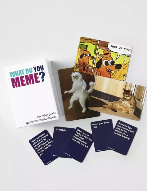 The what do you meme card game to play. Meme Core, Drinking Card Games, Play Therapy Techniques, Card Game Accessories, What Do You Meme, Playing Card Games, Singapore Math, Light Games, Sleepover Ideas