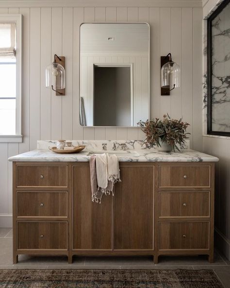 Amber Interiors Bathroom, Restroom Design, Amber Lewis, Things Take Time, Classic Bathroom, Cabinet Style, Good Things Take Time, Apartment Bathroom, Amber Interiors