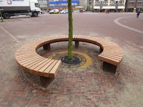 Park Bench Design, Tree Seat, Bench Designs, Community Gardening, Tree Ideas, A Tree, Games For Kids, Fire Pit, Patio Furniture