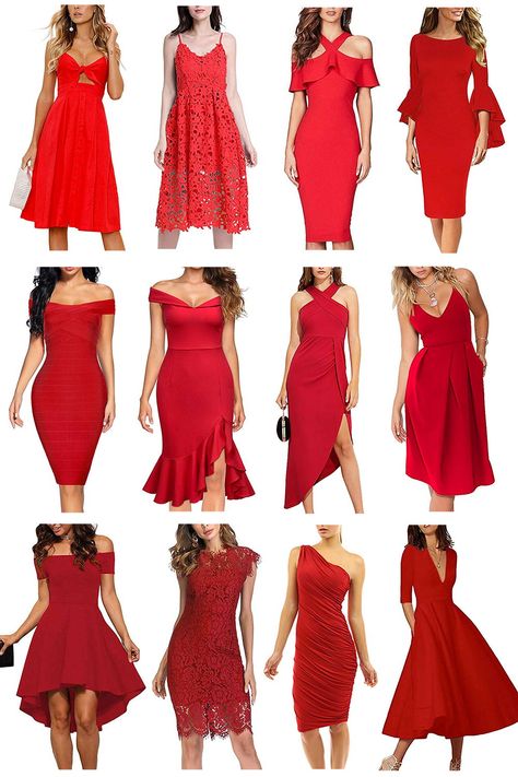 Looking for affordable and classy Valentine's Day cocktail dresses for women? Steph from the affordable fashion blog Diary of a Debutante is rounding up 24 pink and red cocktail dresses under 50 in today's post! Whether you're dressing for the ultimate date night or you need pink or red formal bridesmaid dresses for different body types, click through to see them all. #valentinesday #reddress #pinkdress #cocktaildresses #bridesmaiddresses Elegant Valentines Day Dress, Red Christmas Dresses Women, Red And Black Dress Formal Classy, Red Dress For Date Night Classy, Red Valentine Dress, Valentine's Day Dresses, Valentine Dress For Women Classy Night, Valentines Day Outfits For Women Dresses Date Night, Valentines Dress For Teens