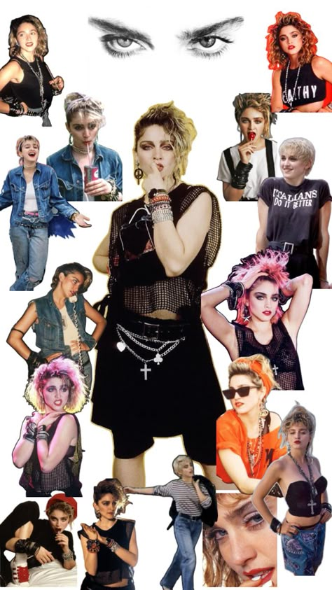 Madonna 1980s Fashion, Madonna Fashion Outfits, Madonna 80s Outfit Costumes, Madonna Outfits 80s, Madonna Inspired Outfits, 80s Glam Rock Fashion Women, 80s Iconic Outfits, Madona Outfit 80s, 1980s Rock Fashion