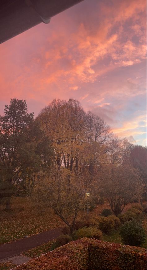 sunset, fall, autumn, autumn sunset, fall sunset, aestetic sky, pink clouds Fall Sunsets Autumn, Fall Sky Wallpaper, Pastel Autumn Aesthetic, Pink Fall Aesthetic Wallpaper, Pink Autumn Wallpaper, Light Pink Sunset, Pink Autumn Aesthetic, September Vibes, Fall Widgets