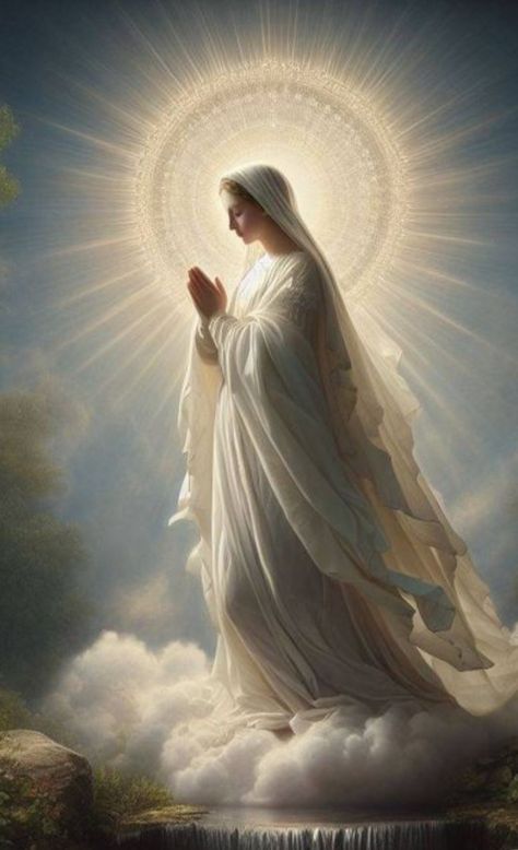 Biblical Pictures, Mary Jesus Mother, Mother Mary Pictures, Christ Artwork, Jesus Mother, Virgin Mary Art, Mother Mary Images, Catholic Pictures, Angel Gabriel