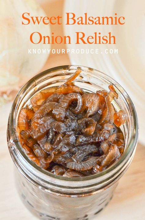 Sweet Onion Relish Recipe, Onion Relish Recipe, Onions Caramelized, Onion Jam Recipe, Balsamic Onions, Relish Recipe, Vidalia Onion, Balsamic Recipe, Onion Jam