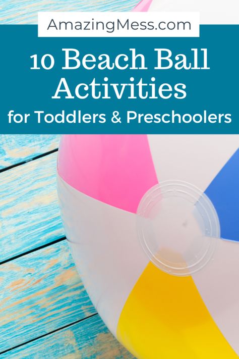 Beach Ball Activities For Preschool, Beach Ball Games For Kids, Beach Ball Activities, Gross And Fine Motor Activities, Beach Activities Preschool, Beach Preschool Activities, Ball Activities For Toddlers, Toddler Beach Activities, Beach Activities For Toddlers