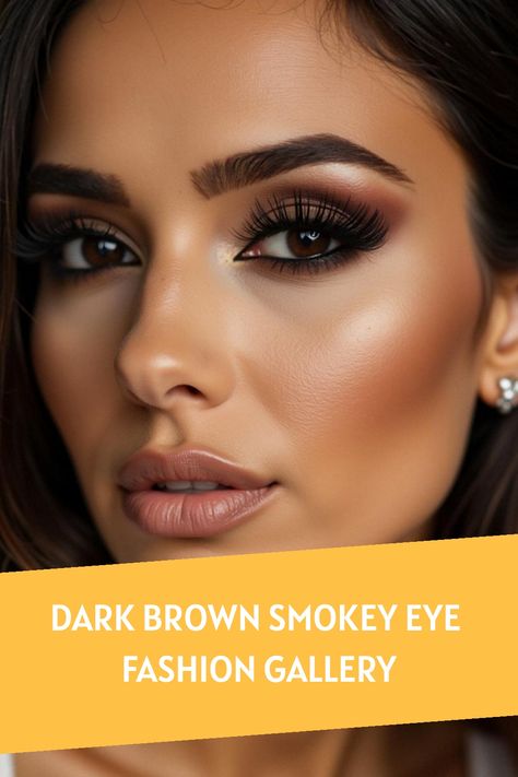 Dark Brown Smokey Eye Fashion Gallery Smokey Eye Makeup For Asian Eyes, Sultry Smokey Eye, Smokey Eyeshadow For Brown Eyes, Sultry Eye Makeup Brown Eyes, Evening Eye Makeup For Brown Eyes, Eye Makeup For Dark Brown Eyes, Sultry Makeup Looks Brown Eyes, Nude Smokey Eye Makeup, Smoked Eye Makeup