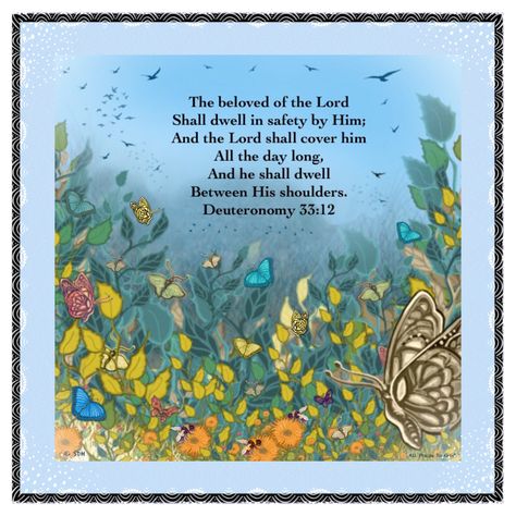 Let the beloved of the Lord rest secure in him, for he shields him all day long, and the one the Lord loves rests between his shoulders.”Deuteronomy 33:12 -(NIV) #JesusLovesYou #GodIsLove Deuteronomy 33 12, God's Promises, Gods Promises, Jesus Loves You, Gods Love, The Lord, Psalms, The One, Book Cover