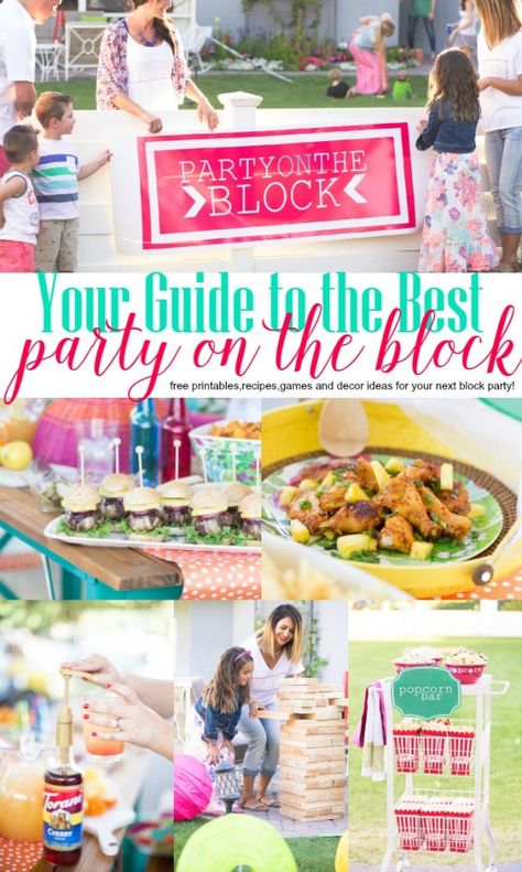 Block Party Set Up, Block Party Ideas Neighborhood, Block Party Ideas For Adults, Community Party Ideas, Summer Block Party Ideas, Block Party Aesthetic, Neighborhood Block Party Ideas, Neighborhood Party Ideas, Block Party Ideas