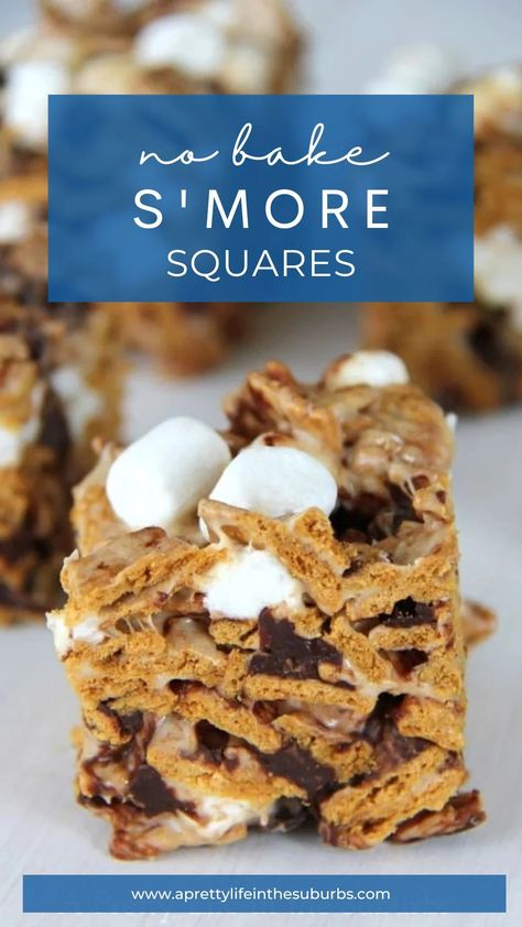 Recipes With Mini Marshmallows, Squares With Marshmallows, Smores Squares, Mini Marshmallow Recipes, Mini Marshmallows Recipes, Peanut Butter Marshmallow Squares, Marshmallow Squares, Chocolate Covered Marshmallows, Square Recipes