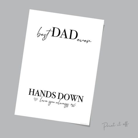 Best Dad Hands Down Craft, Hand Print Fathers Day Cards, Fathers Day Hand Print Crafts, Hands Down Best Dad, Fathers Day Crafts For Toddlers, Diy Father's Day Crafts, Dad Crafts, Preschool Prep, Toddler Craft