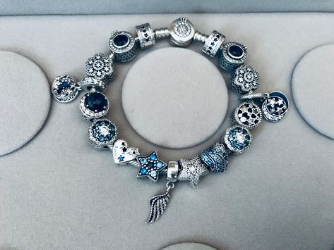 Pandora Celestial, Pandora Bracelet Charms Ideas, Celestial Blue, Bracelet Charms, Pandora Bracelet Charms, Pandora Bracelets, Pandora Bracelet, Blue Bracelet, Pandora Jewelry