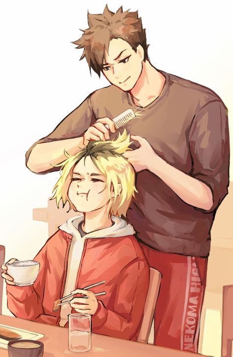 Kenma And Kuroo, Kuroo Haikyuu, Snk Cosplay, Kuroo Tetsurou, Haikyuu Kageyama, Kenma Kozume, Haikyuu Ships, Haikyuu Manga, Haikyuu Fanart