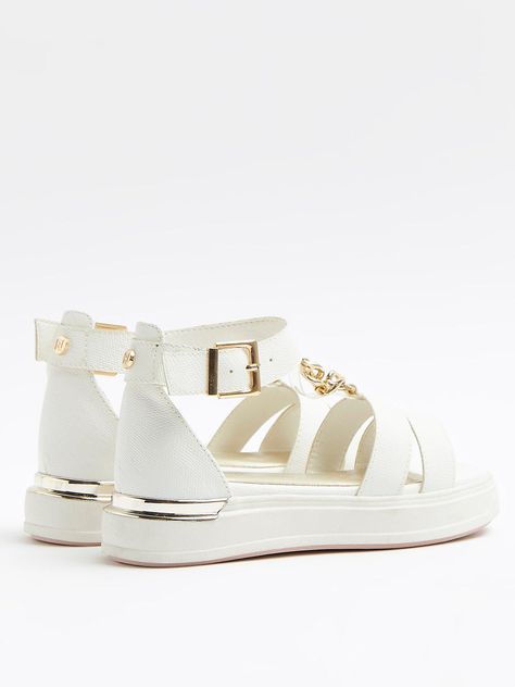 River island girls flatform caged sandals-white material content: upper & sole pu washing instructions: wipe River Island Shoes, Caged Sandals, Fashion Furniture, Sandal Espadrille, Washing Instructions, River Island, Espadrilles, Kids Fashion, Fashion Home