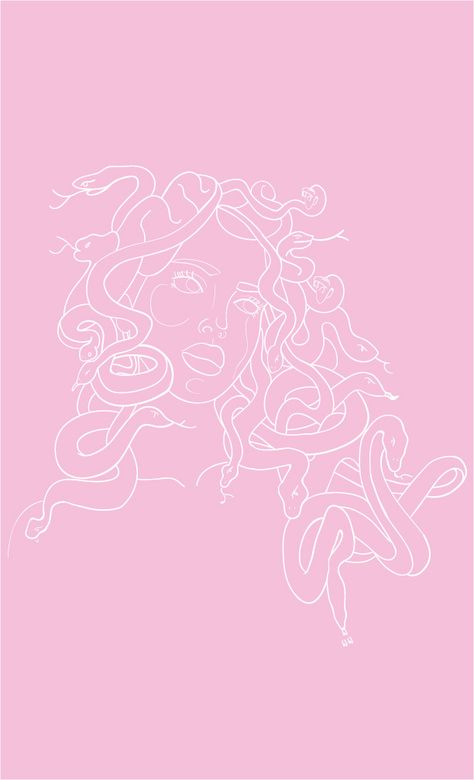 Pink Medusa Wallpaper, Wallpaper Medusa, Bright Pink Aesthetic, Medusa Wallpaper, Pink Medusa, Medusa Art, Pink Aesthetic, Bright Pink, Christmas List