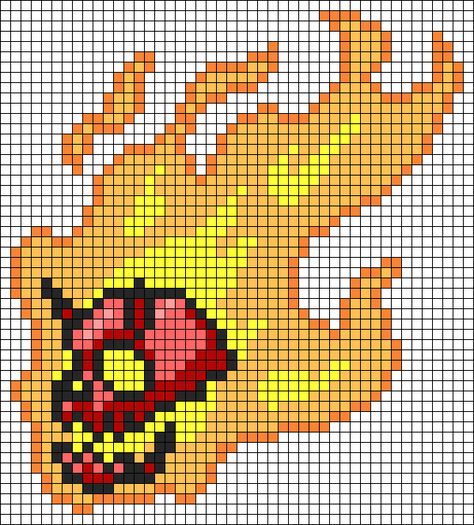 Alpha pattern #154059 | BraceletBook Flame Pixel Pattern, Alpha Patterns Skull, Horror Movie Alpha Patterns, Creepy Alpha Pattern, Alpha Bracelet Pattern Skull, Demon Monster, Head Skeleton, Crochet Grid, Crochet Inspo