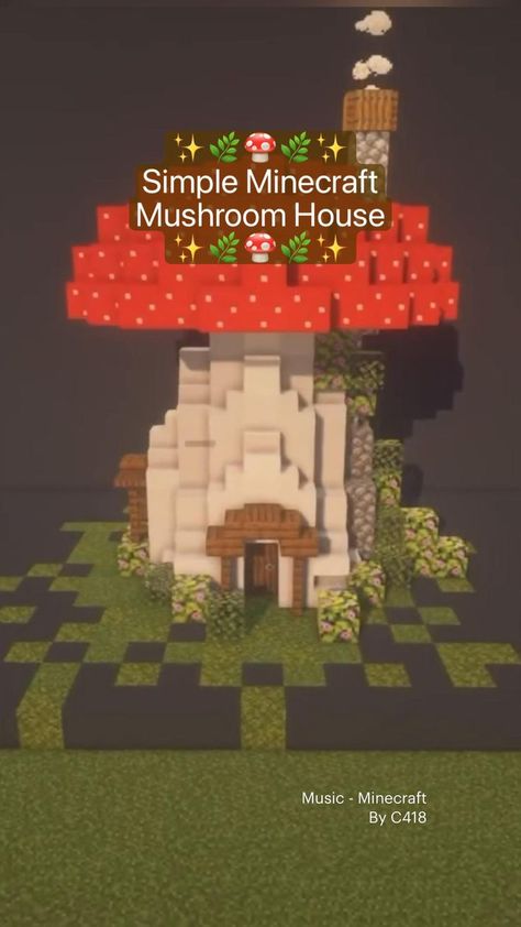 Aesthetic Minecraft Build, Banner Designs Minecraft, Minecraft Mushroom House, Minecraft Cool, Minecraft Mushroom, Minecraft Build Ideas, Minecraft Shops, Minecraft Building Guide, Aesthetic Minecraft