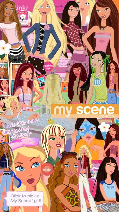 🫧 #myscene #barbie #fashion #y2k #2000s #00s #nostalgia #barbieaesthetic #aesthetic Early 2000s Cartoons, 2000s Posters, Aesthetic Shuffles, 00s Nostalgia, Scene Aesthetic, 2000s Cartoons, Barbie Drawing, Barbie 2000, Nostalgia Aesthetic