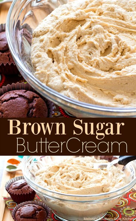 Brown Sugar Buttercream, Brown Sugar Frosting, Frosting Recipes Easy, Cake Frosting Recipe, Icing Frosting, Homemade Frosting, Buttercream Frosting Recipe, Gateaux Cake, Buttercream Recipe