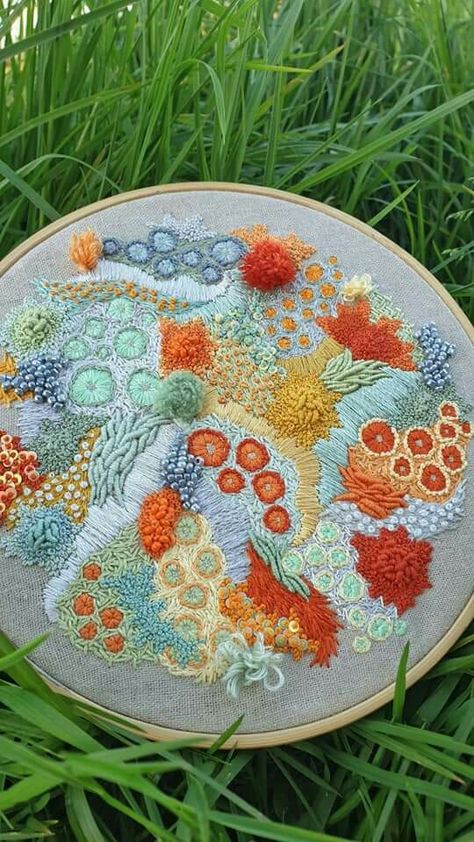 Abstract Embroidery, Textile Art Embroidery, Contemporary Embroidery, Creative Embroidery, Hand Embroidery Art, Modern Embroidery, Embroidery Hoop Art, Embroidery Craft, Art Textile