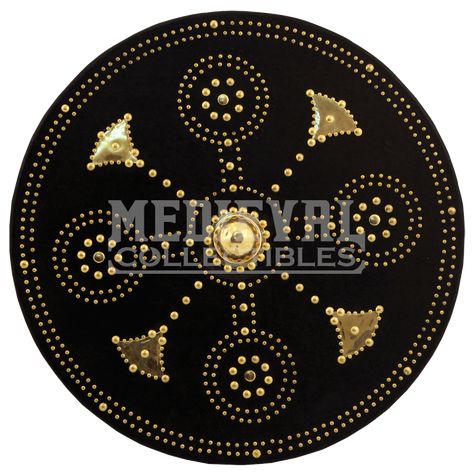 Brass Studded Scottish Targe - AH-3999 from Medieval Armour Scottish Targe, Burns Day, Roman Shield, Highlands Warrior, Celtic Shield, Medieval Shields, Roof Flashing, Larp Armor, Viking Shield