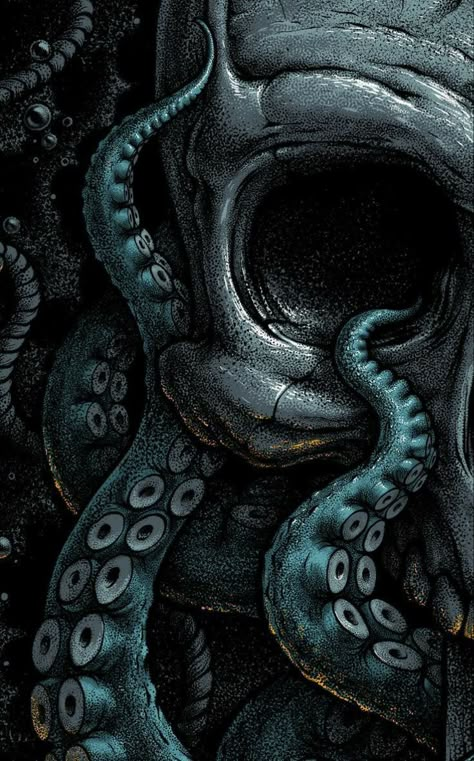 Octopus Wallpaper, Kraken Art, Lovecraft Art, Cthulhu Art, Octopus Tattoos, Octopus Art, Dubstep, Cthulhu, Kraken