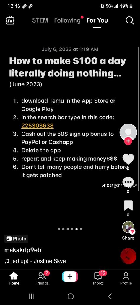 Can you accept my invitation so that I can get a free gift? https://temu.com/s/LwATdbZKtRkdso Temu Free Codes, How To Get Free Stuff On Temu, Temu Codes For Free Stuff 2024, Temu Hacks, Temu Codes, Free Money Hack, Make 100 A Day, Phone Photo, Social Life Hacks