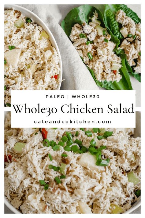 Whole 30 Easter Dinner, Whole 30 Recipes Snacks, Whole 30 Chicken Salad, Dates And Bacon, Whole30 Protein, Salad With Dates, Whole 30 Salads, Paleo Lunches, Whole30 Chicken Salad