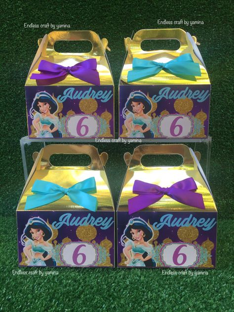 Sell o  facebook Princess Jasmine Birthday Party, Princess Jasmine Birthday, Jasmine Party, Jasmine Birthday, Sweet Box, Princess Jasmine, Candy Boxes, Candy Bags, Box Color