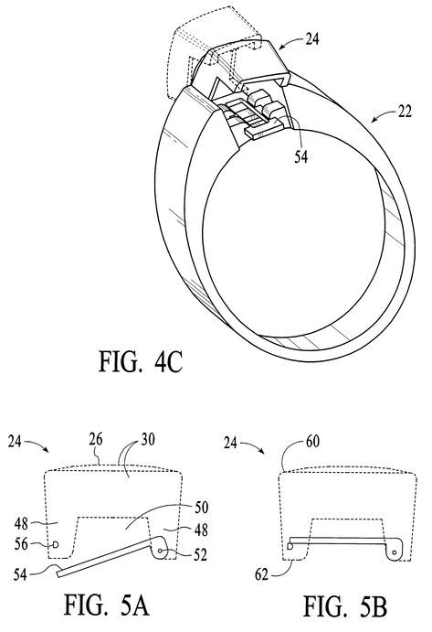 Патент US6715314 - Interchangeable ring system