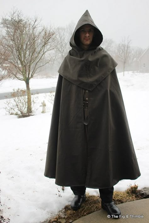 Person Wearing Cloak Reference, Medieval Hooded Cloak, Hood Cloak, Wizard Cloak, Mens Cape, Winter Cloak, Medieval Cloak, Hooded Cloak, Medieval Fashion