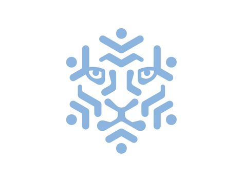 Snow Leopard 📌 Logo for Sale by graph_uvarov Rwby Symbols, Snow Leopard Art, Leopard Logo, Ice Logo, Snow Lion, Leopard Art, Logo Search, Identity Inspiration, Lion Images