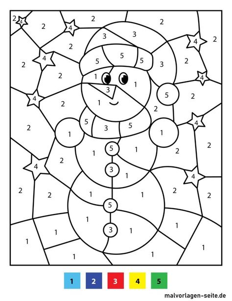 Christmas Pre K Worksheets, Christmas Coloring For Kids, Snowman Coloring, Christmas Color By Number, Coloring Christmas, Winter Activities Preschool, Printable Christmas Coloring Pages, Christmas Worksheets, Winter Kindergarten