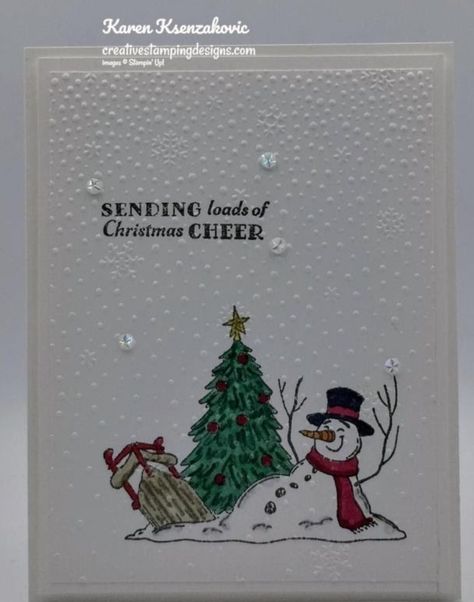 Good Wednesday Morning, First Christmas Card, Cheers Card, Good Wednesday, Stamped Christmas Cards, Snowman Cards, My First Christmas, Homemade Christmas Cards, Stampin Up Catalog