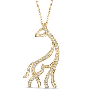 Abstract Giraffe, Jewelry Wardrobe, Whimsical Jewelry, Peoples Jewellers, Local Jewelry, Animal Jewelry, Diamond Stone, 10k Gold, Necklace Designs